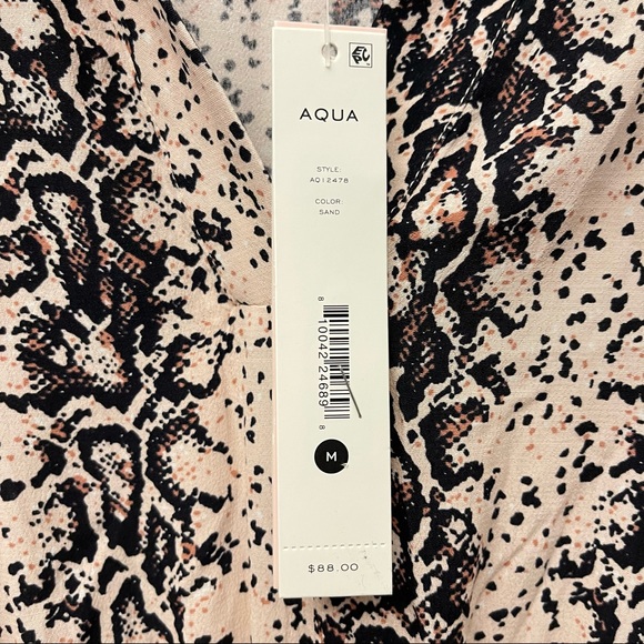 NWT✨ AQUA Snake Print Smocked Mini Dress - 100% Exclusive - Picture 3 of 10